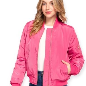 Women's Pink Bomber Jacket